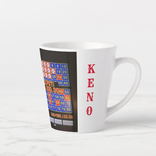 "KING of KENO" Latte Mok met naam (Rechts)