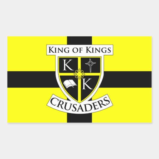King of Kings Kruisvaarders Vlag Sticker (Voorkant)