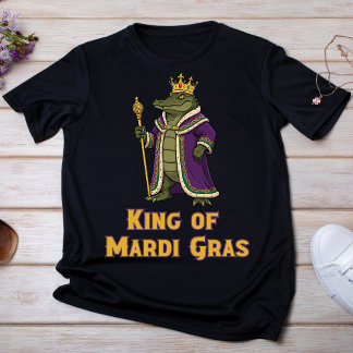 King of Mardi Gras Funny Gator Carnival Costume T-shirt