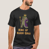 King of Mardi Gras Funny Gator Carnival Costume T-shirt (Voorkant)