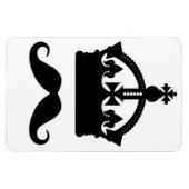 King of Mustaches custom magnet Magneet (Horizontaal)