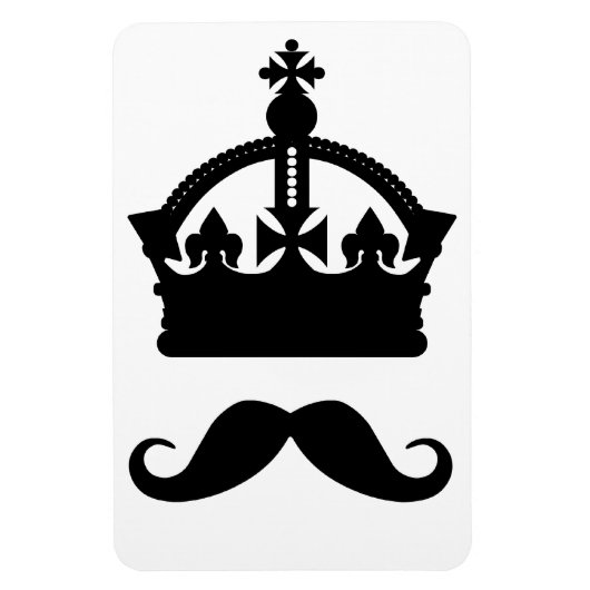 King of Mustaches custom magnet Magneet (Verticaal)