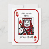 King of My Heart Flat Vakantie Kaart (Voorkant)