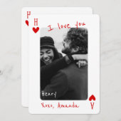 king Of My Heart Personalized Photo Feestdagenkaart (Voorkant / Achterkant)