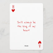 king Of My Heart Personalized Photo Feestdagenkaart (Achterkant)