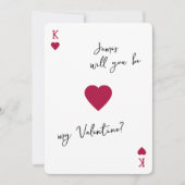 King of my Heart Valentines Card Be My Valentine Kaart (Voorkant)