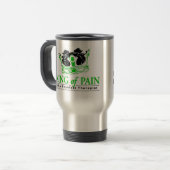 "King of Pain" Fysieke Therapy Travel Mug Reisbeker (Voorkant links)