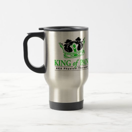"King of Pain" Fysieke Therapy Travel Mug Reisbeker (Links)