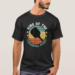 King of Pickleball Court Grappige Speler Paddle Ma T-shirt