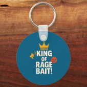 King Of Rage Bait Funny Internet Meme Gamer Quote Sleutelhanger (Voorkant)