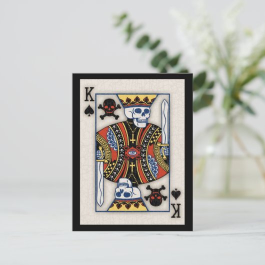 King of Skulls Briefkaart (Staand voorkant)