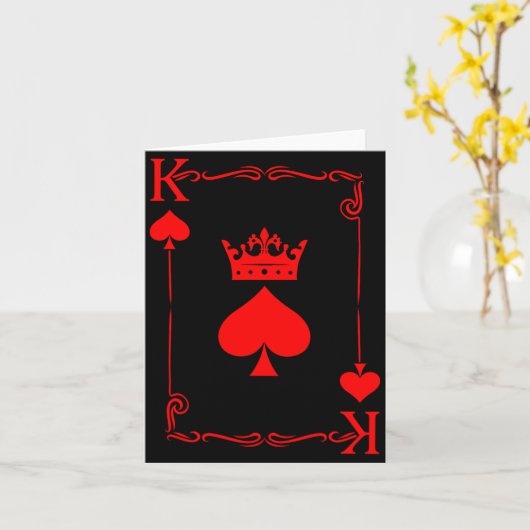 King Of Spade Game Black History Playing Card Men  Kaart (Gele Bloem)