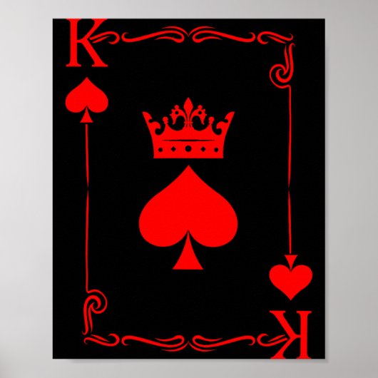 King Of Spade Game Black History Playing Card Men  Poster (Voorkant)