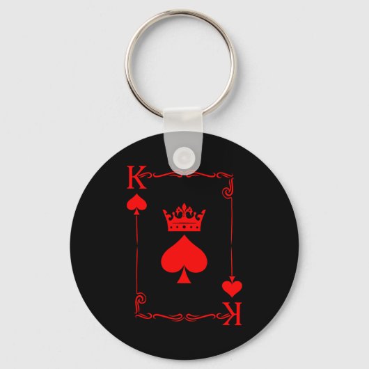 King Of Spade Game Black History Playing Card Men  Sleutelhanger (Voorkant)