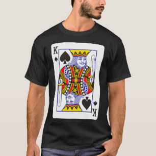 King of Spade Spelen Kaart  Kroon T-shirt