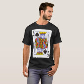King of Spade Spelen Kaart  Kroon T-shirt (Voorkant volledig)