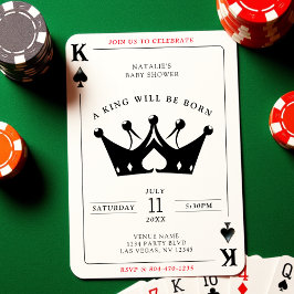 King of Spades Casino Poker Kaart Boy Baby shower