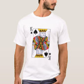 King of Spades Poker Casino Speel Kaart T-shirt (Voorkant)