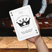 King of Spades Poker Groomsman Proposal Kaart
