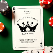 King of Spades Poker Groomsman Proposal Kaart