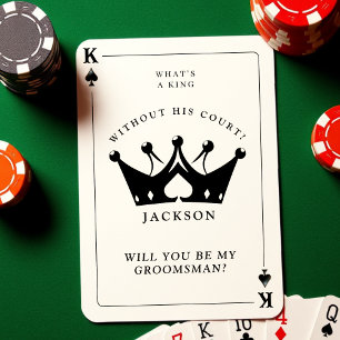 King of Spades Poker Groomsman Proposal Kaart