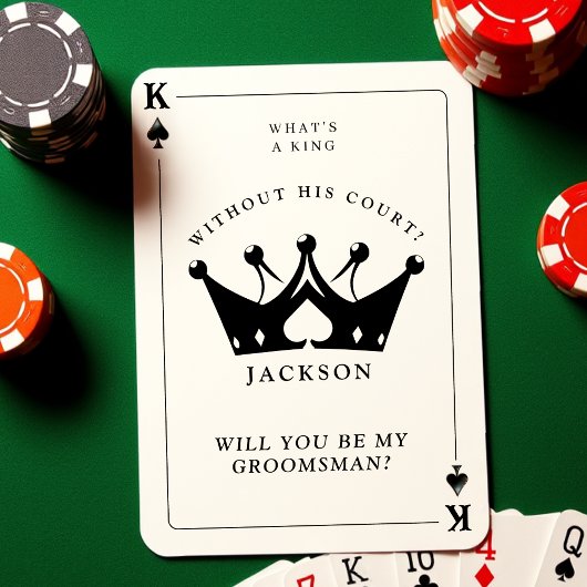 King of Spades Poker Groomsman Proposal Kaart