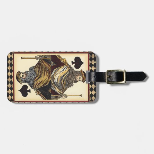 King of Spades-speelkaart van Vision Studio Bagagelabel (Voorkant horizontaal)
