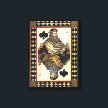 King of Spades-speelkaart van Vision Studio Canvas Afdruk<br><div class="desc">Trump je vrienden met dit geweldige schilderij van de koning van de schoppen door Vision Studio. Als hij een nogal royal figuur snijdt,  houdt hij een kleine scepter en heeft hij zijn mond opengezet voor een koninklijk besluit. Plaats dit schilderij vandaag op je muur!</div>