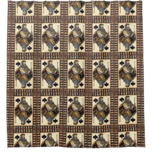 King of Spades-speelkaart van Vision Studio Douchegordijn (Voorkant)