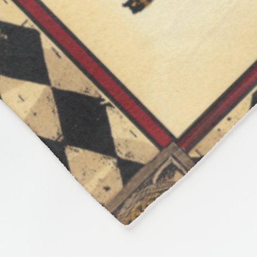 King of Spades-speelkaart van Vision Studio Fleece Deken (Hoek)