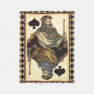 King of Spades-speelkaart van Vision Studio Fleece Deken