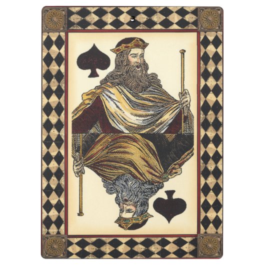 King of Spades-speelkaart van Vision Studio Klembord (Achterkant)
