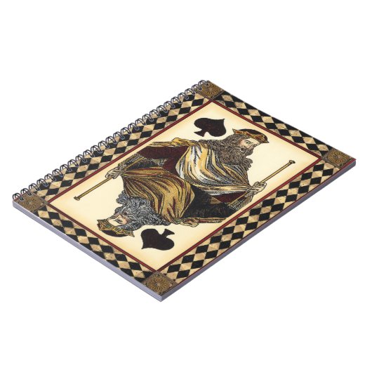 King of Spades-speelkaart van Vision Studio Notitieboek (Linkerzijde)