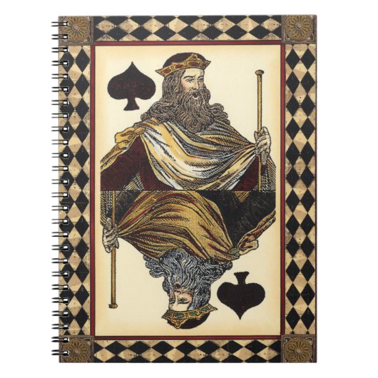 King of Spades-speelkaart van Vision Studio Notitieboek (Voorkant)