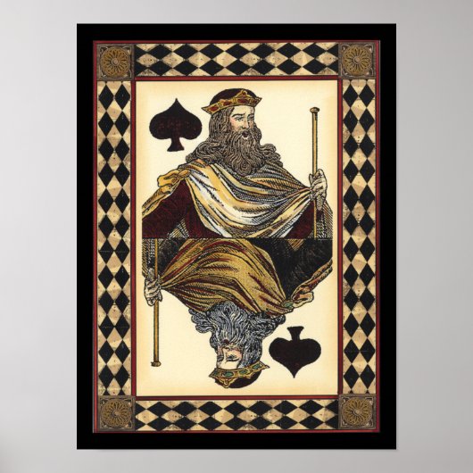King of Spades-speelkaart van Vision Studio Poster (Voorkant)