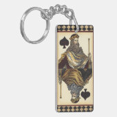 King of Spades-speelkaart van Vision Studio Sleutelhanger (Voorkant Links)
