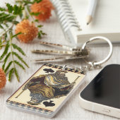 King of Spades-speelkaart van Vision Studio Sleutelhanger (Voorkant Rechts)