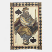 King of Spades-speelkaart van Vision Studio Theedoek (Verticaal)