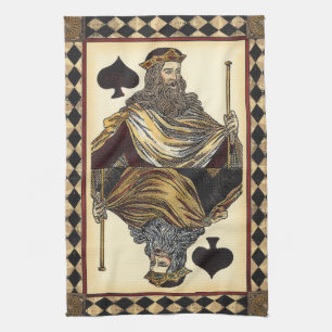 King of Spades-speelkaart van Vision Studio Theedoek