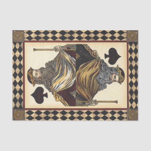 King of Spades-speelkaart van Vision Studio Tissuepapier (Voorkant)