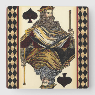 King of Spades-speelkaart van Vision Studio Vierkante Klok