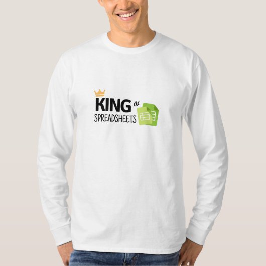 King of spreadsheets T-Shirt (Voorkant)
