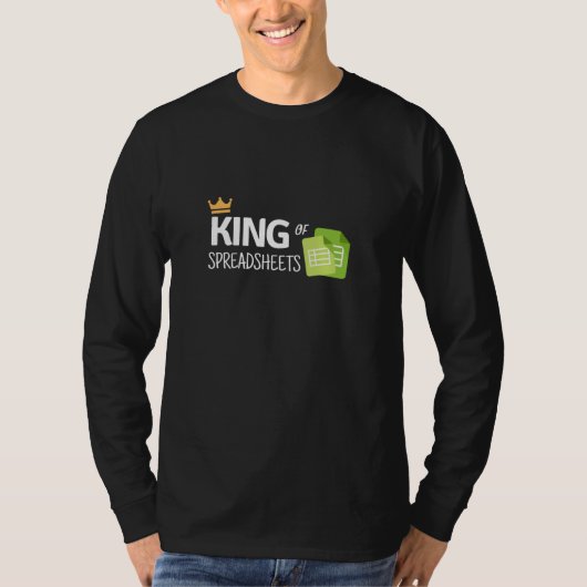 King of spreadsheets T-Shirt (Voorkant)