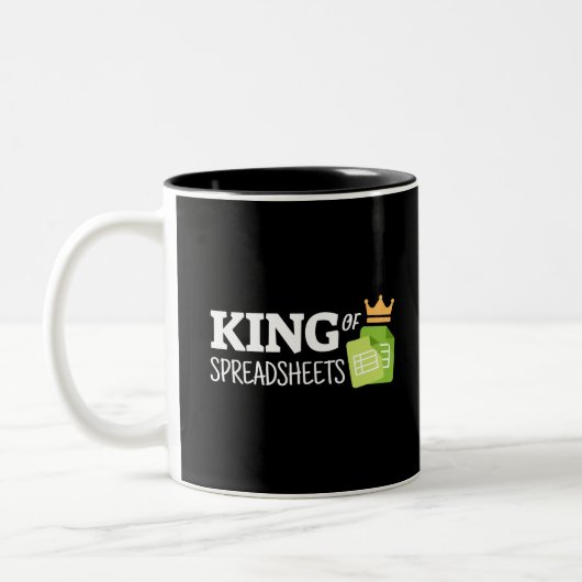 King of spreadsheets Two-Tone koffiekoffie mok (Links)