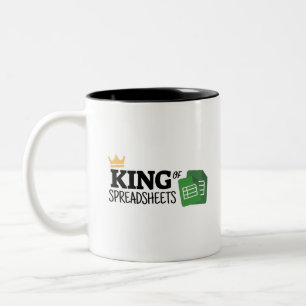 King of spreadsheets Two-Tone koffiekoffie mok