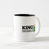 King of spreadsheets Two-Tone koffiekoffie mok (Voorkant rechts)