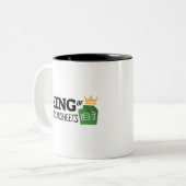 King of spreadsheets Two-Tone koffiekoffie mok (Voorkant links)