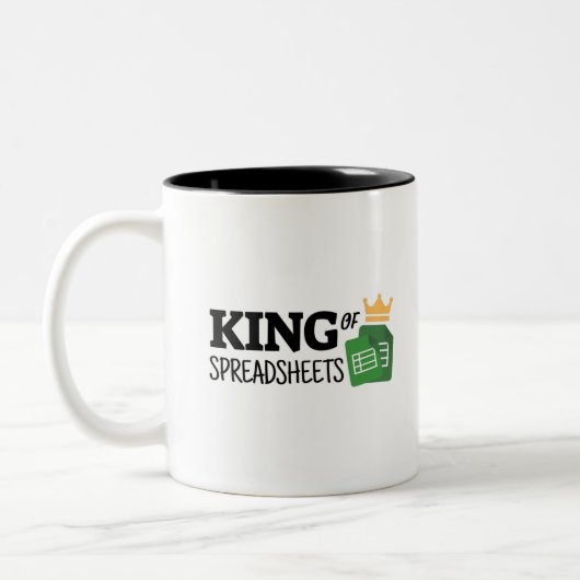 King of spreadsheets Two-Tone koffiekoffie mok (Links)