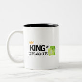 King of spreadsheets Two-Tone koffiekoffie mok (Links)