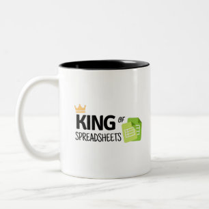 King of spreadsheets Two-Tone koffiekoffie mok